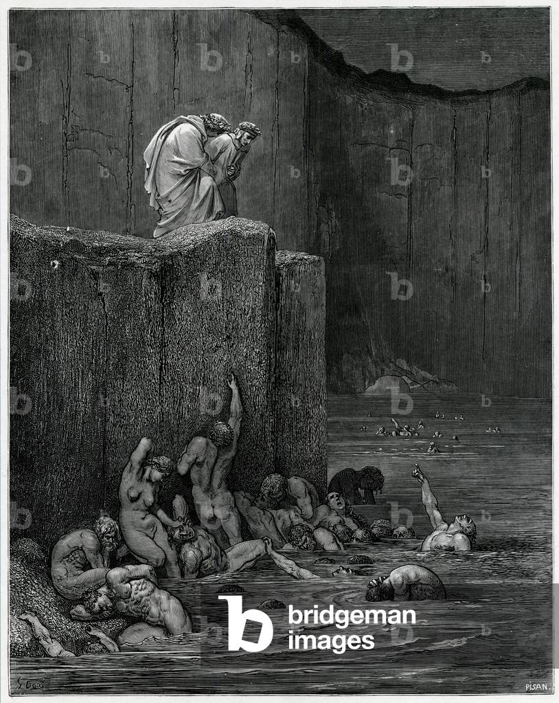 Image de Gravure représentant DAMNÉ EN ENFER par Gustave Dore