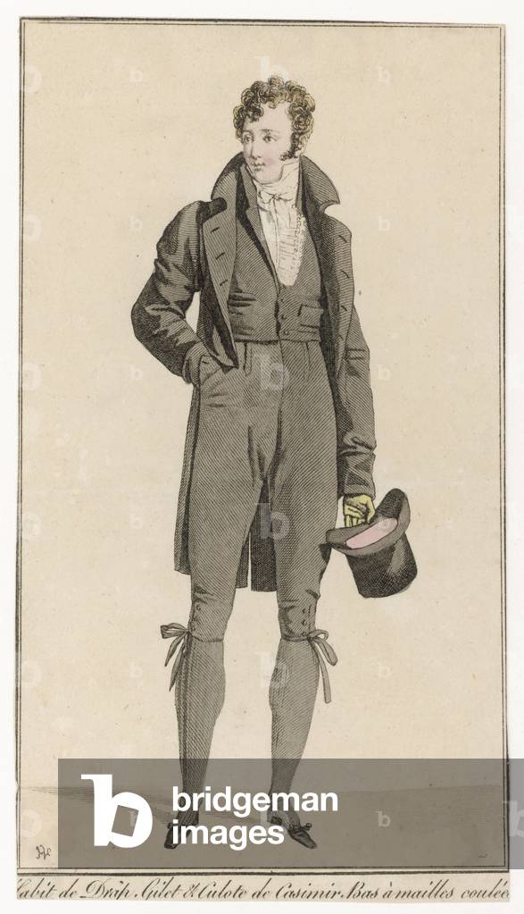 Bild von Gravur "Mann in Schwarz 1813" 1813 von French School