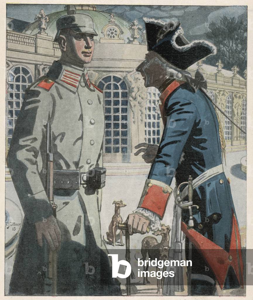 Bild von Druck "FRIEDRICH MILITARIST" 1915 von Franz Jüttner