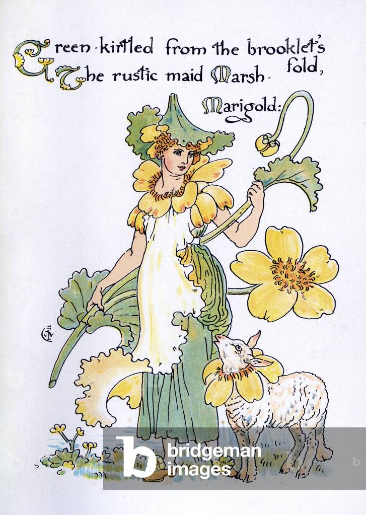 Image de Estampe représentant Marigold 1895 par Walter Crane