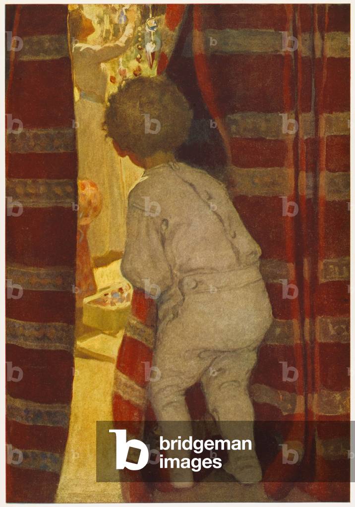 Bild von Druck "Den Baum schmücken" 1917 von Jessie Willcox Smith