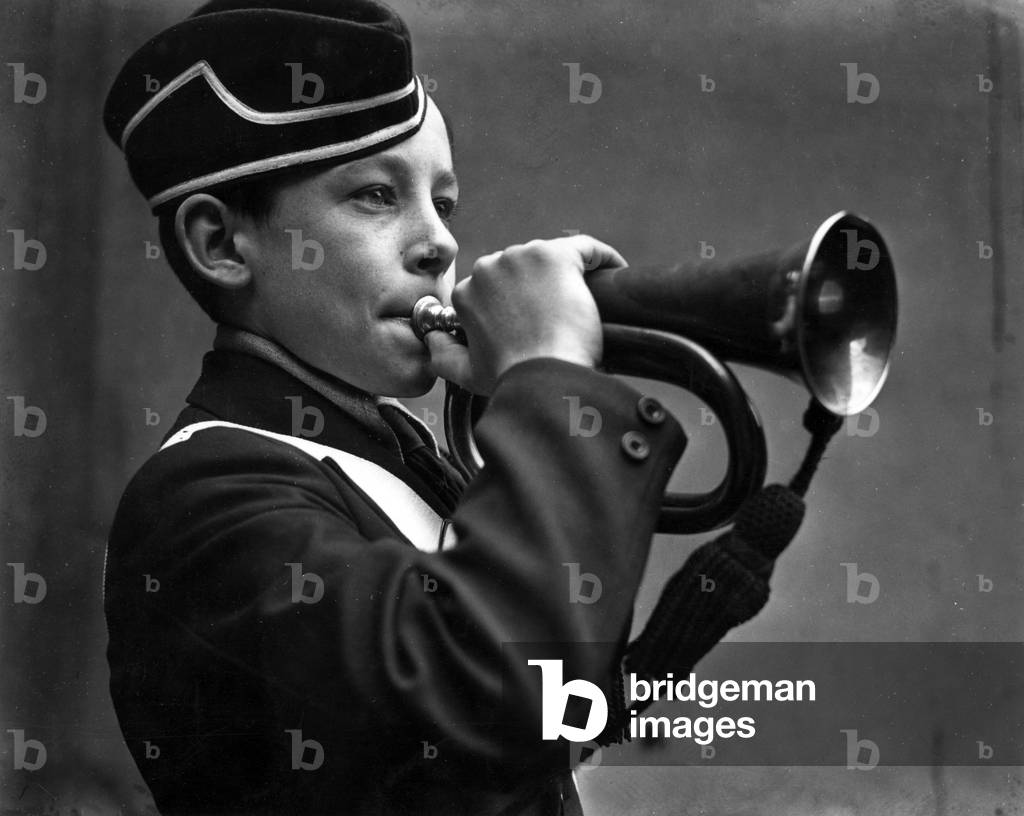 Image of Photography depicting YOUNG CORNET PLAYER 1930 by Barnaby's Studios Ltd