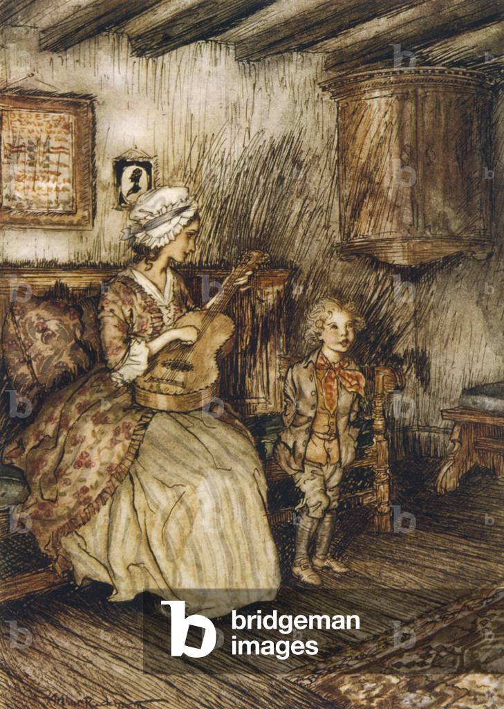 Image of Print depicting VICAR WAKEFIELD/RACKHAM 1929 by Arthur Rackham