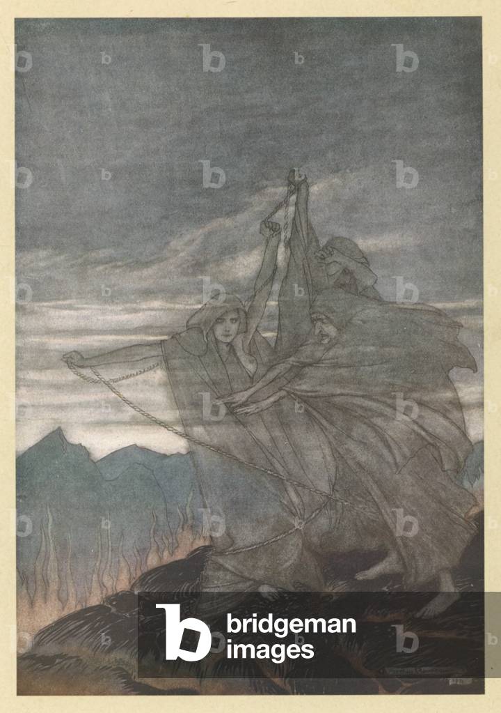 Immagine di Stampa "LE NORNE SVANISCONO" di Arthur Rackham