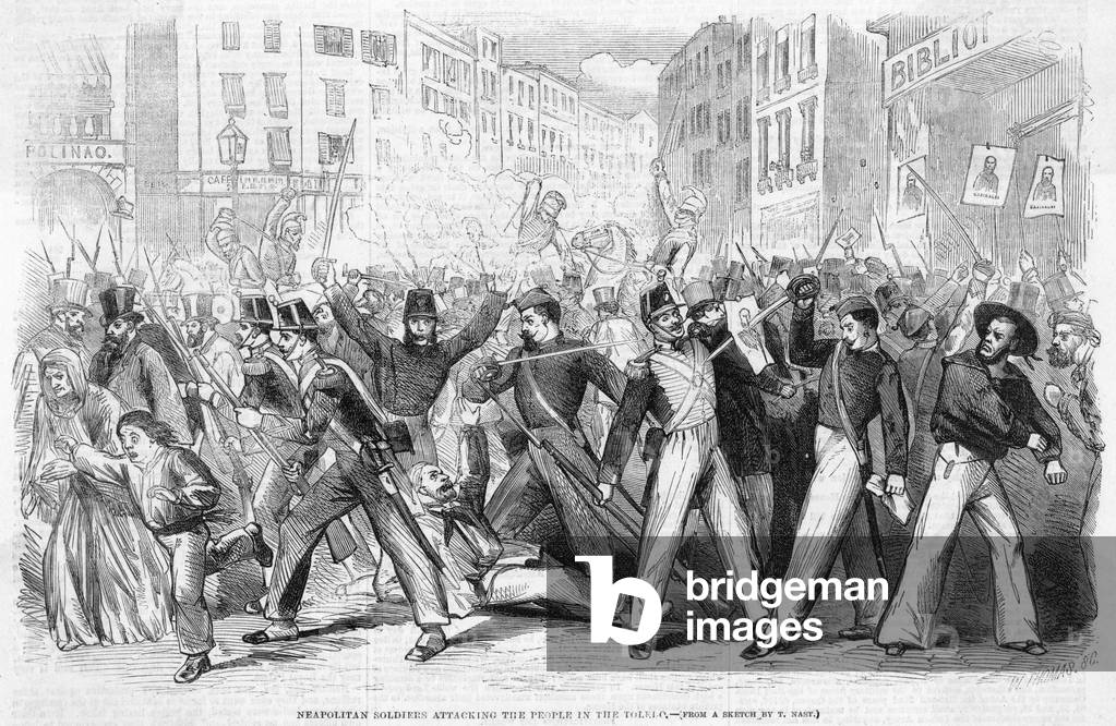 Image de Gravure représentant INSURRECTION DE NAPLES 2 1860 par Thomas Nast