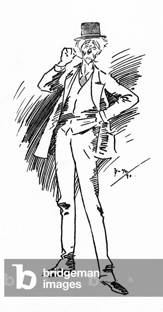 Immagine di Stampa "Critico d'arte australiano piuttosto ubriaco" 1890 di Philip William May