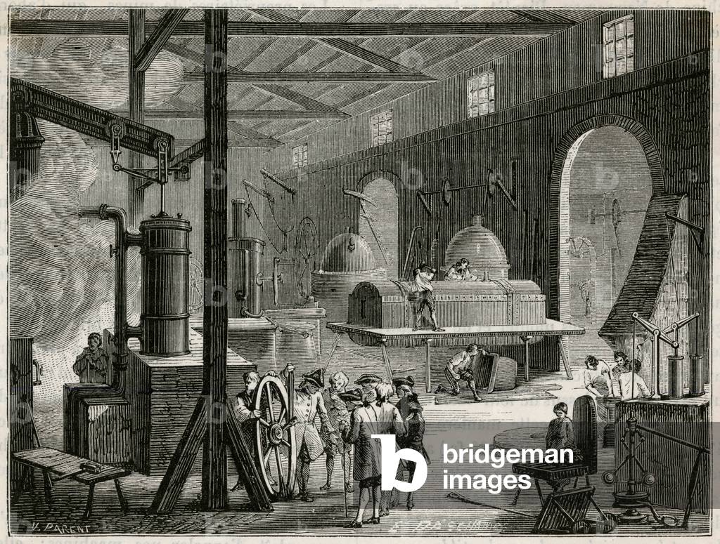 Image of Engraving depicting Factory Interior 1801