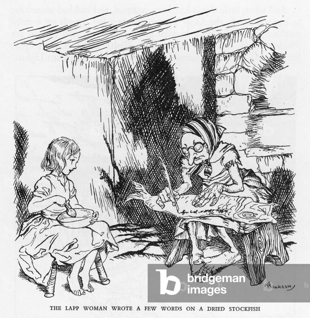 Image de Estampe représentant ÉCRITURE SUR UN POISSON par Arthur Rackham