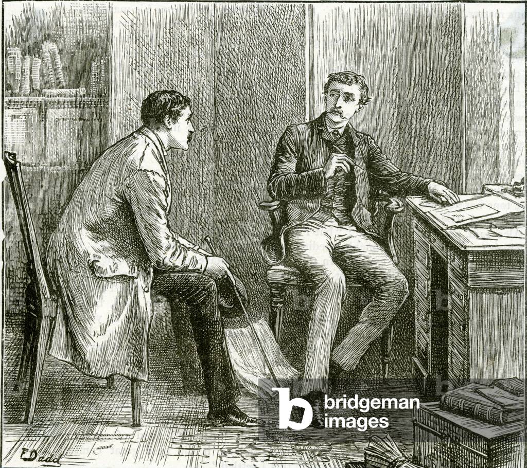 Image de Gravure représentant DEUX HOMMES AU BUREAU C19 1801