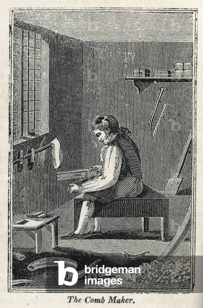 Image de Gravure représentant Peigne Maker 1827 1827