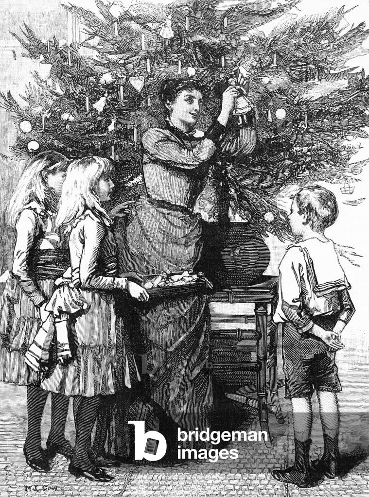 Immagine di Stampa "Decking dell'albero" 1886 di Mary L. Gow