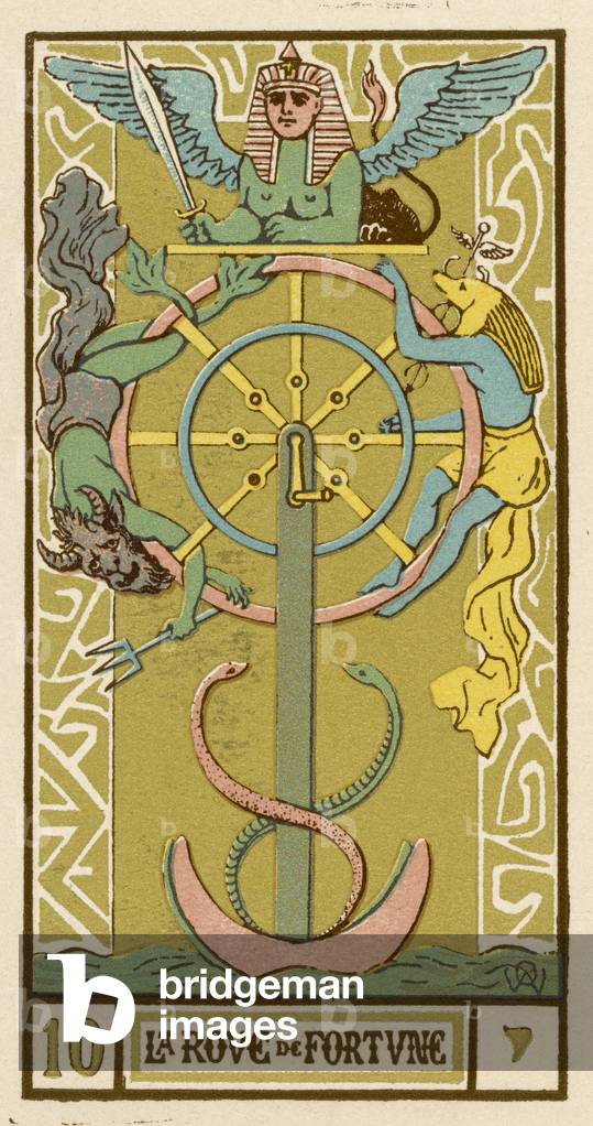 【タロット】RUOTA DELLA FORTUNA Image of Tarot Card 10 - La Roue de Fortune (The Wheel by