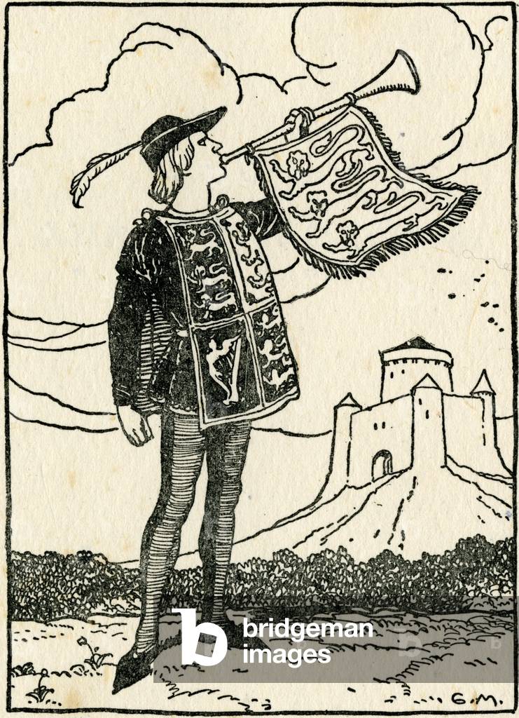 Image of Print depicting A Norman harbinger. by George Morrow