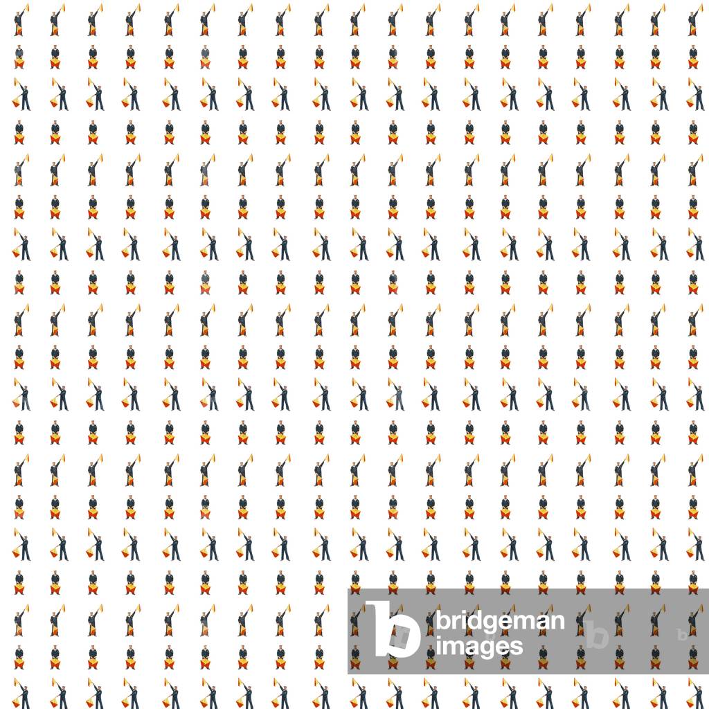 Image of Print depicting Repeating Pattern - Sailor and Semaphore flags 1801