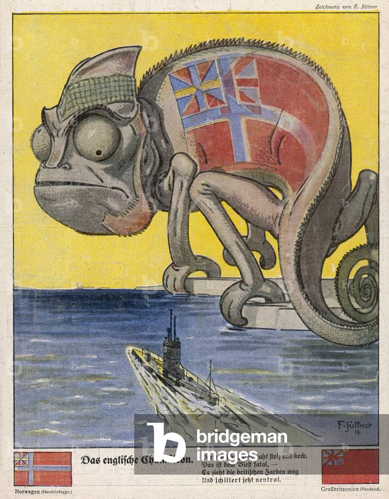 Image of Print depicting GERMAN U-BOATS 1915 by Franz Jüttner