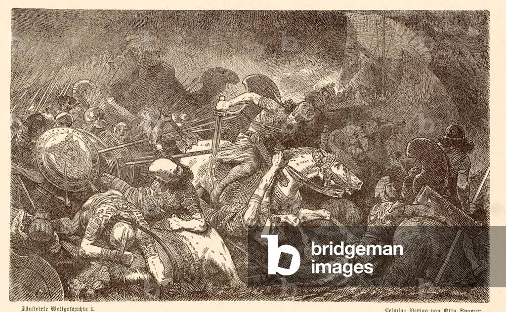 Image of Engraving depicting MARATHON by Hermann Vogel