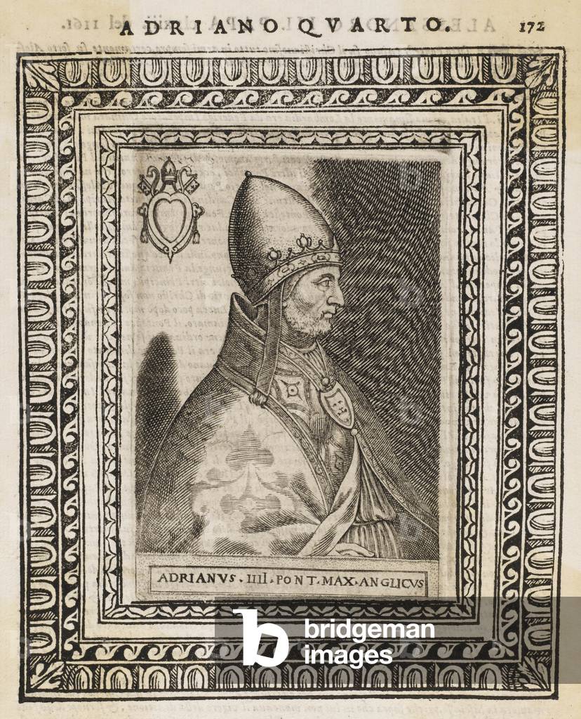 Image of Engraving depicting POPE HADRIANUS IV 1588 by Cavalieri