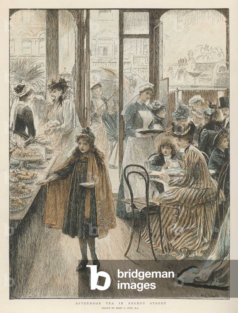 Bild von Gravur "Der Saloon 1893" 1893 von Mary L. Gow