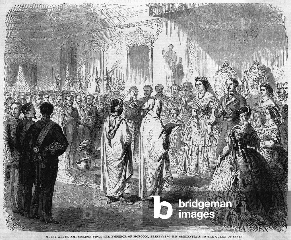 Image of Engraving depicting MOROCCAN DELEGATES 1863