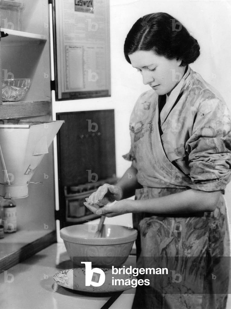Image of Photography depicting MAKING NUT CUTLETS 1930 by Barnaby's Studios Ltd
