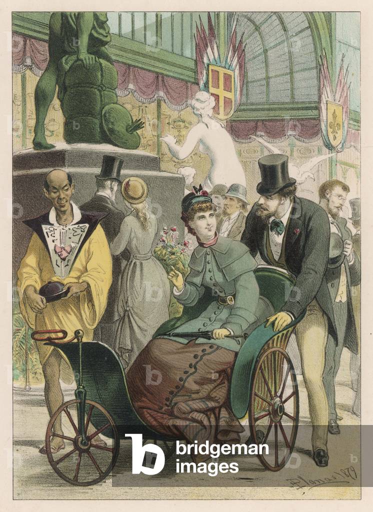 Immagine di Stampa "Coppia alla mostra" 1879 di Eusebio Planas