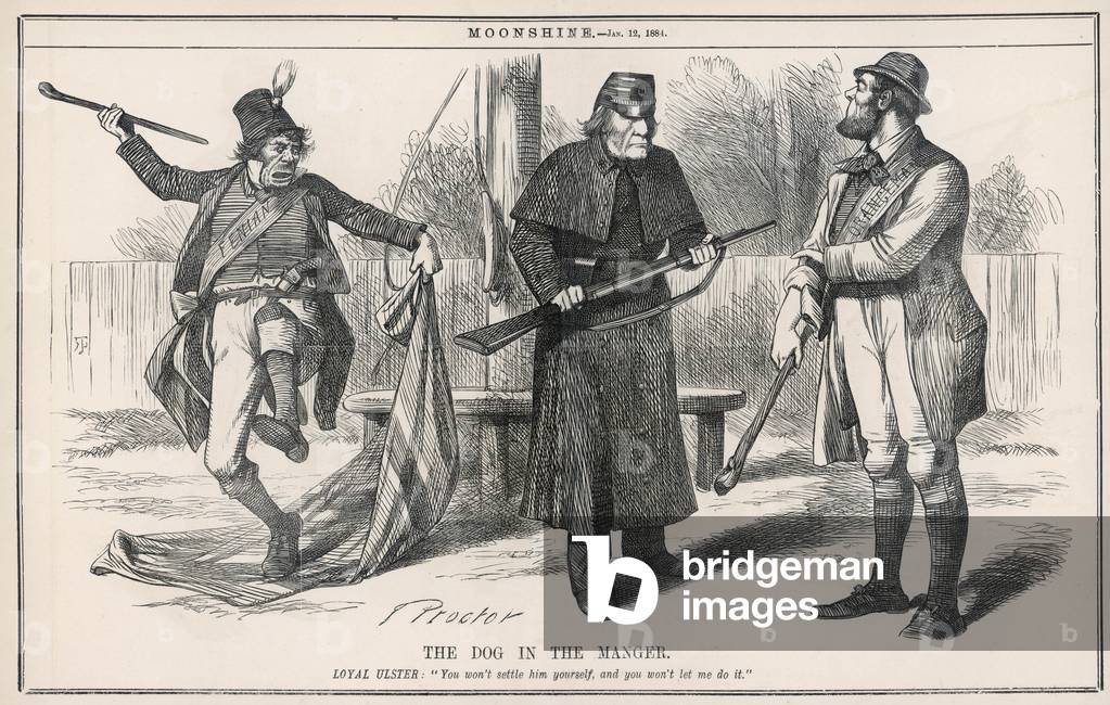 Bild von Druck "ORANGE UND FENIAN" 1884 von John Proctor