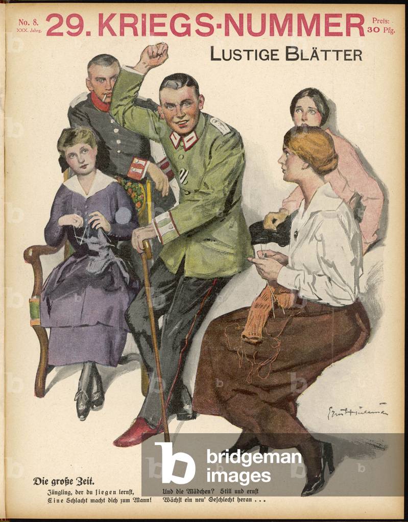 Image of Print depicting German Enthusiasm 1915 by Ernst Heilemann