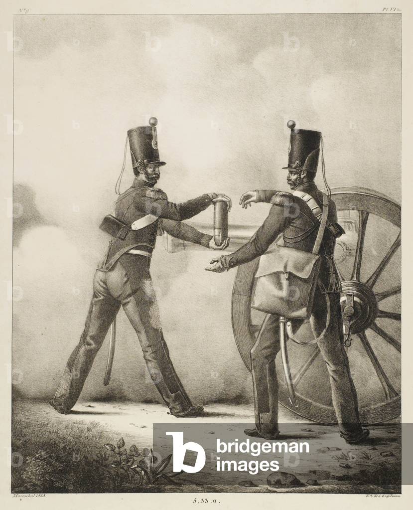 French Artillery, lithograph