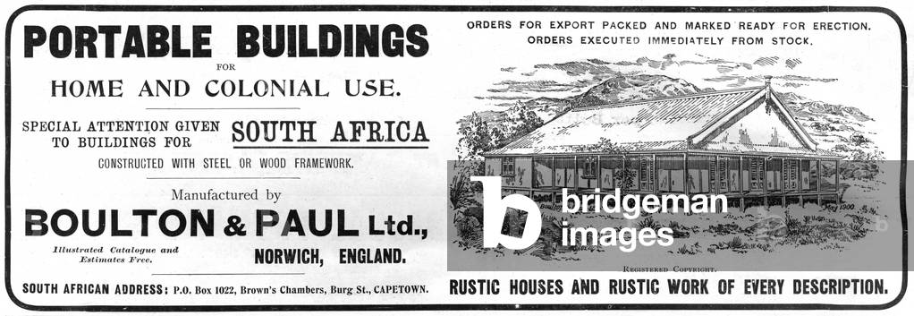 Portable Buildings advertisement, 1902