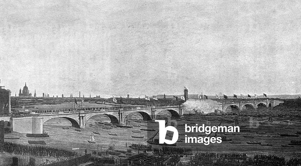 Immagine di Incisione "PONTE WATERLOO APERTO" 1817