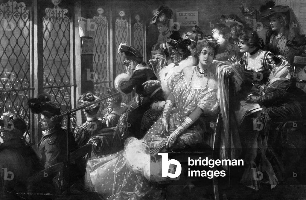 Bild von Druck "Damengalerie" 1906 von Max Cowper