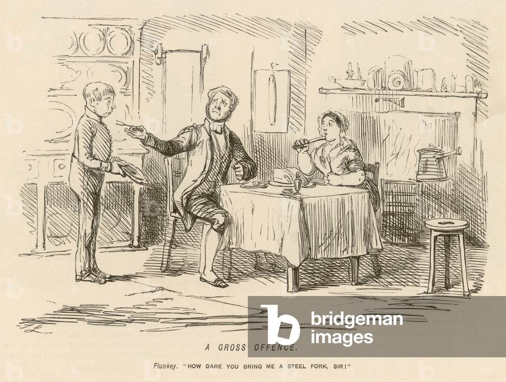 Immagine di Stampa "SERVI A TAVOLA" 1848 di John Leech