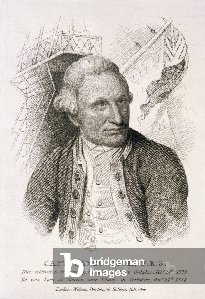 Image de Gravure représentant CAPITAINE JAMES COOK 1822 par William Darton