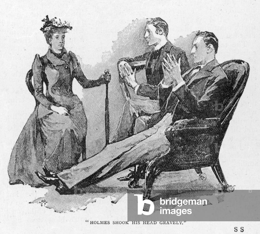 Bild von Druck "HOLMES/KUPFERBUCHEN" 1892 von Sidney Paget