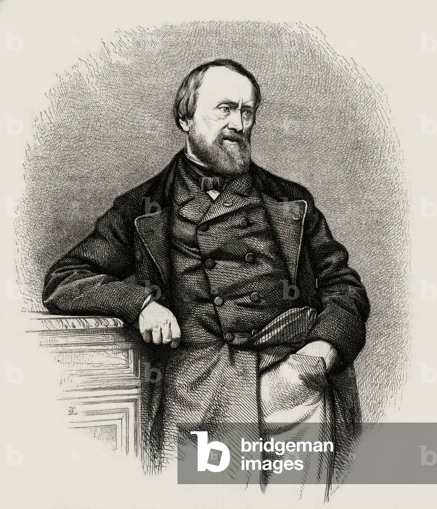 "Jean-Hippolyte Flandrin (1809-1864) (acquaforte)" di Leopold Flameng