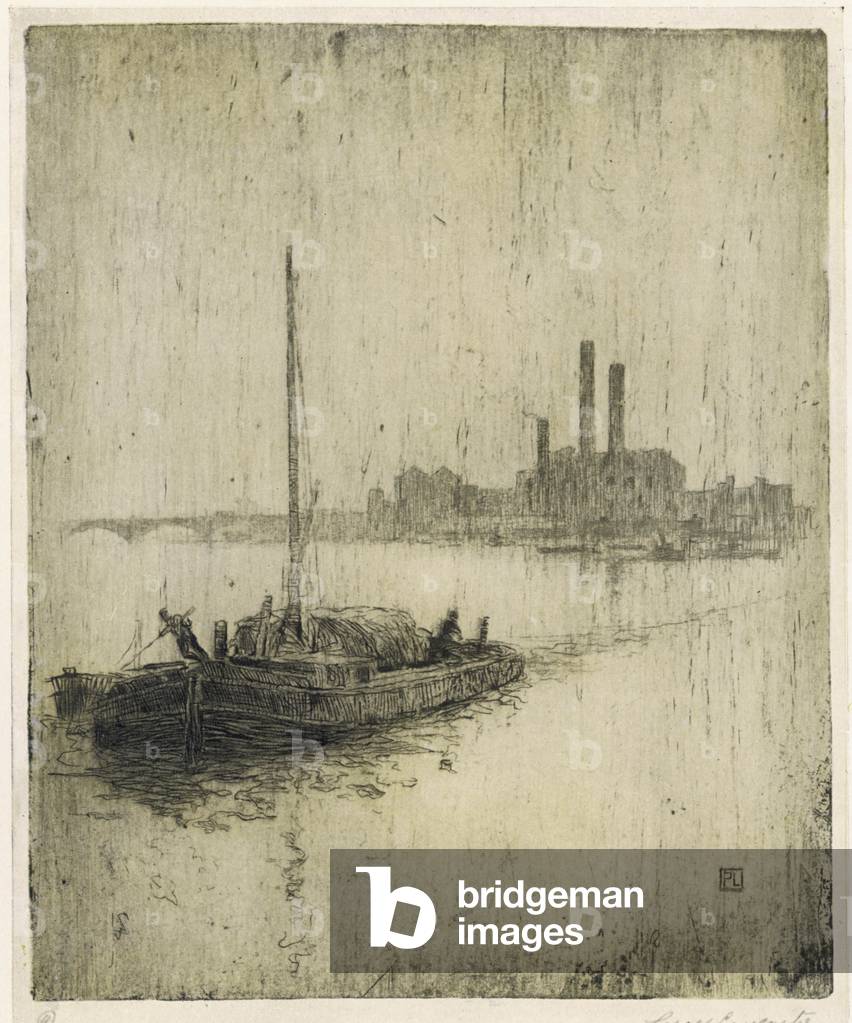 TAMISE/PLUIE ET BARGES