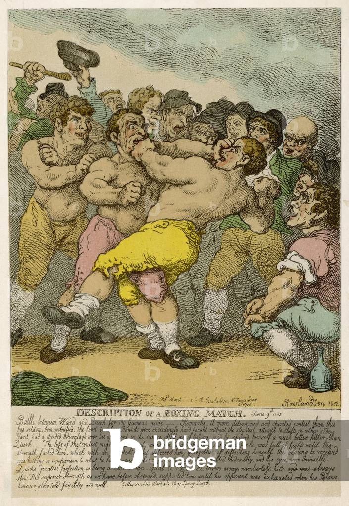 Image of Engraving depicting Ward V Quirk - Rowlandson 1812 by Thomas Rowlandson