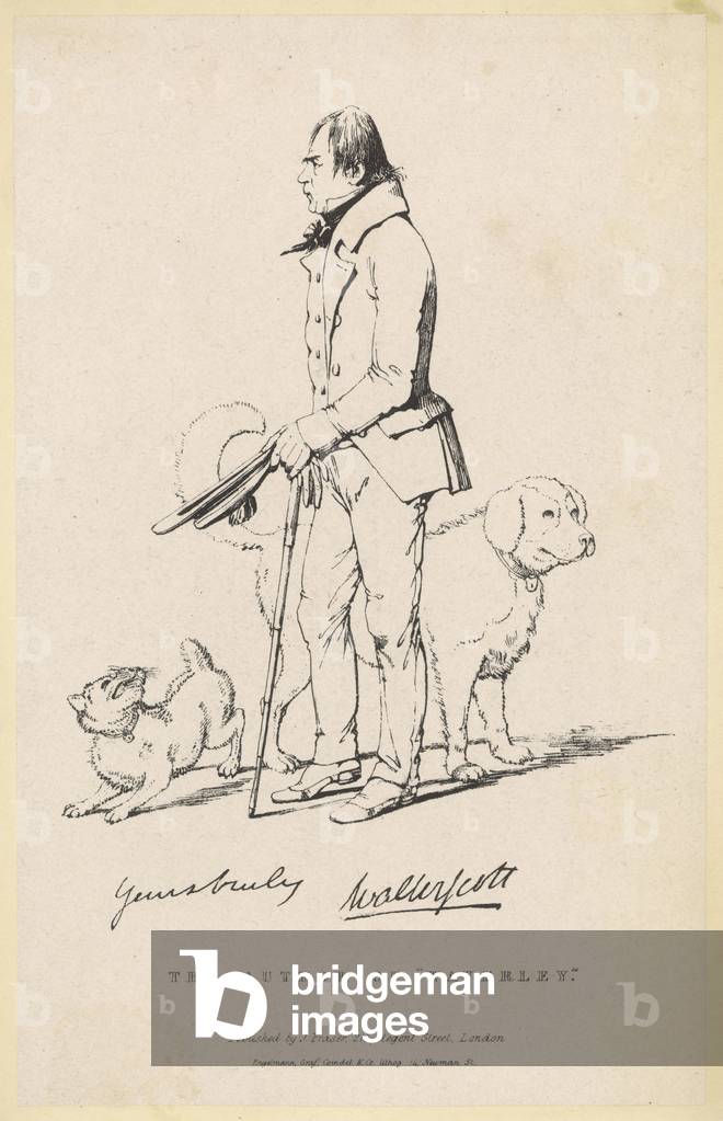 Image of Engraving depicting SIR WALTER SCOTT 1801 by Alfred) Maclise