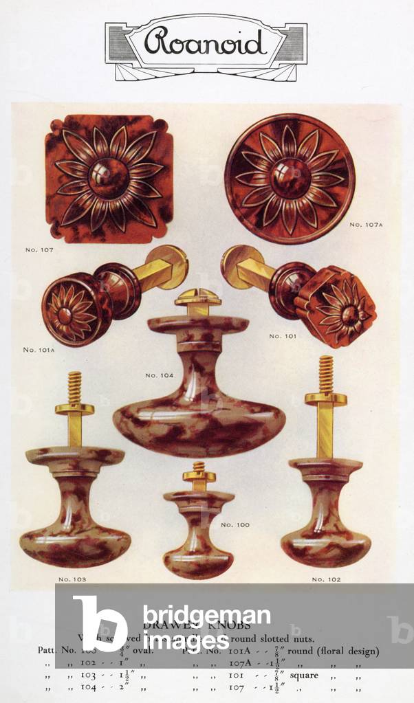Boutons de tiroir en bakélite Roanoid