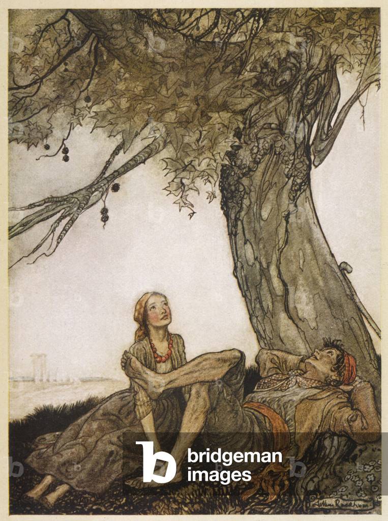 Image of Print depicting Aesop - Travellers 1912 by Arthur Rackham