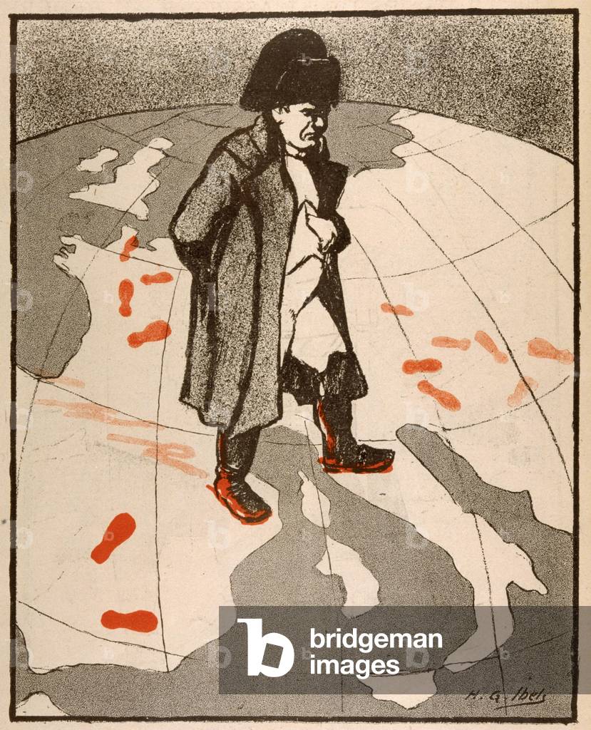 Bild von Druck "EUROPA TRAMPELN" 1906 von Henri-Gabriel Ibels