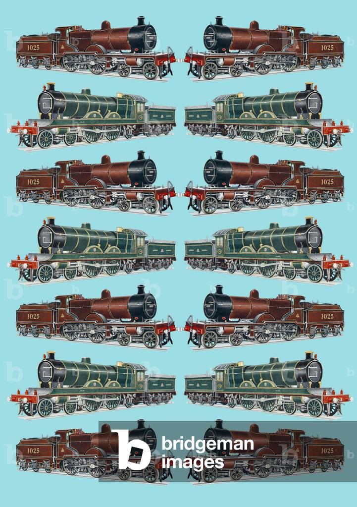 Schema ripetuto: treno/motore a vapore