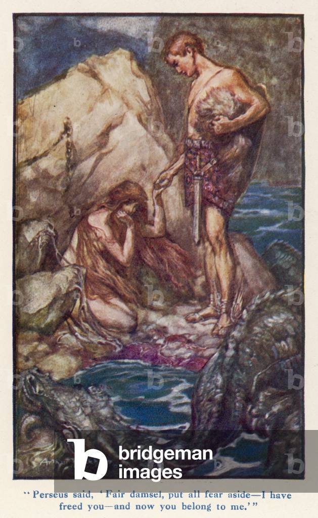 Image of Print depicting Perseus - Andromeda by Arthur Rackham