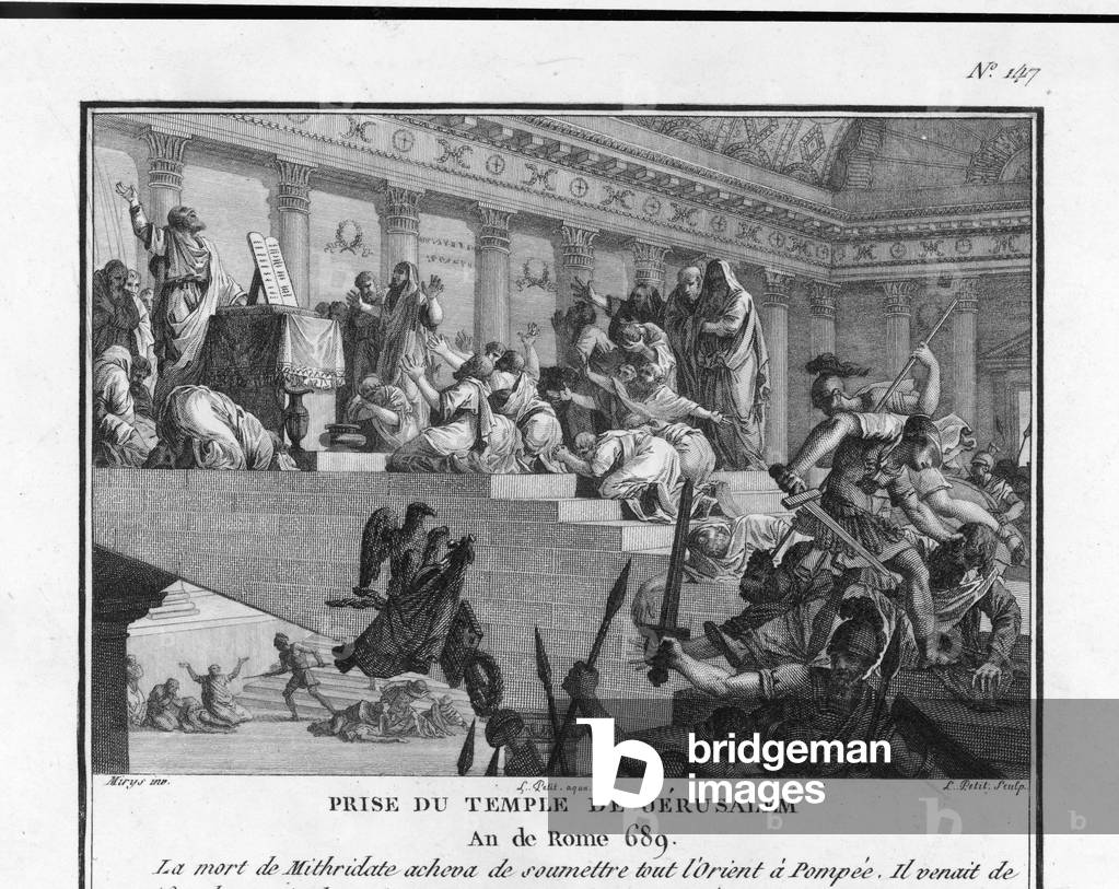 Image de Gravure représentant JÉRUSALEM OCCUPÉE 63 AV. par Silvestre Mirys