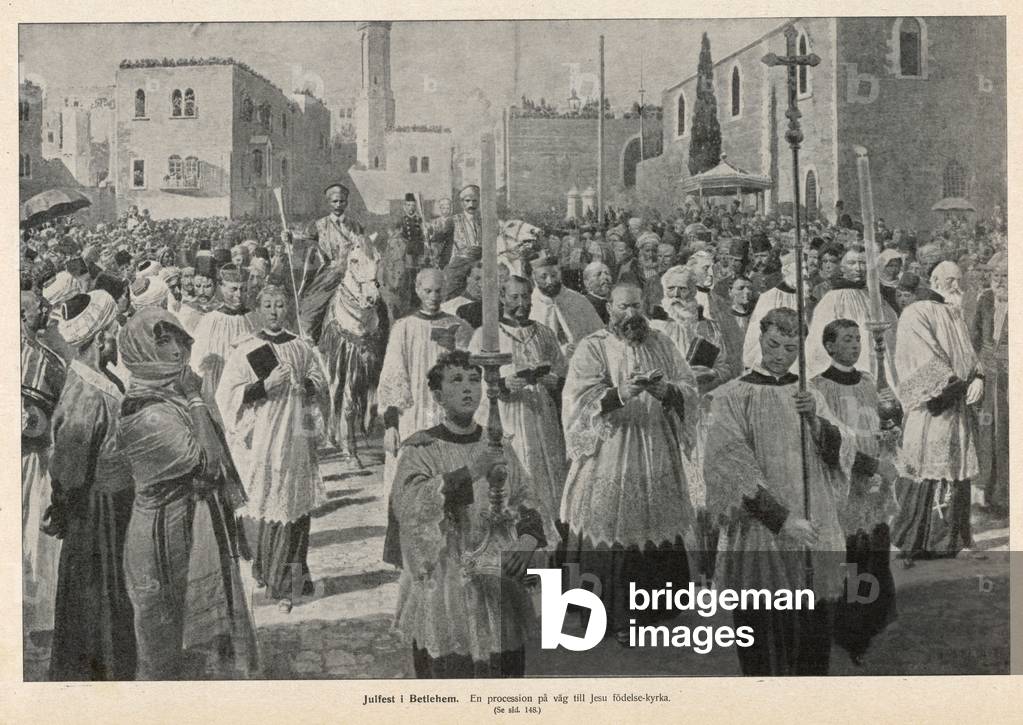 Bild von Druck "PROZESSION IN BETHLEHEM" 1910