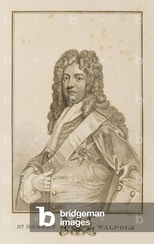 Image of Engraving depicting ROBERT WALPOLE 1701 by Godfrey Kneller
