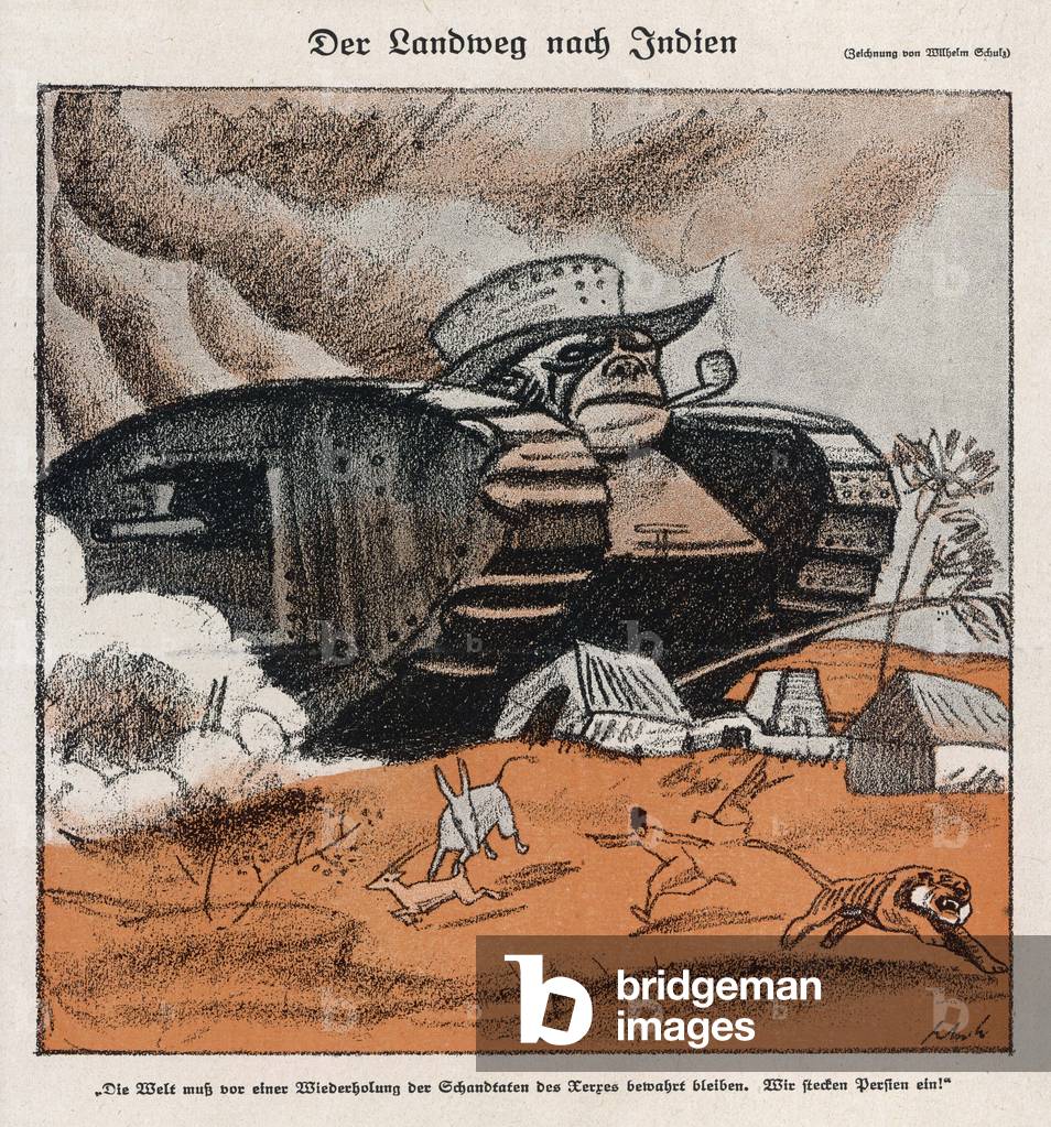 Bild von Druck "BRITISCH IN INDIEN" 1919 von Wilhelm Schulz