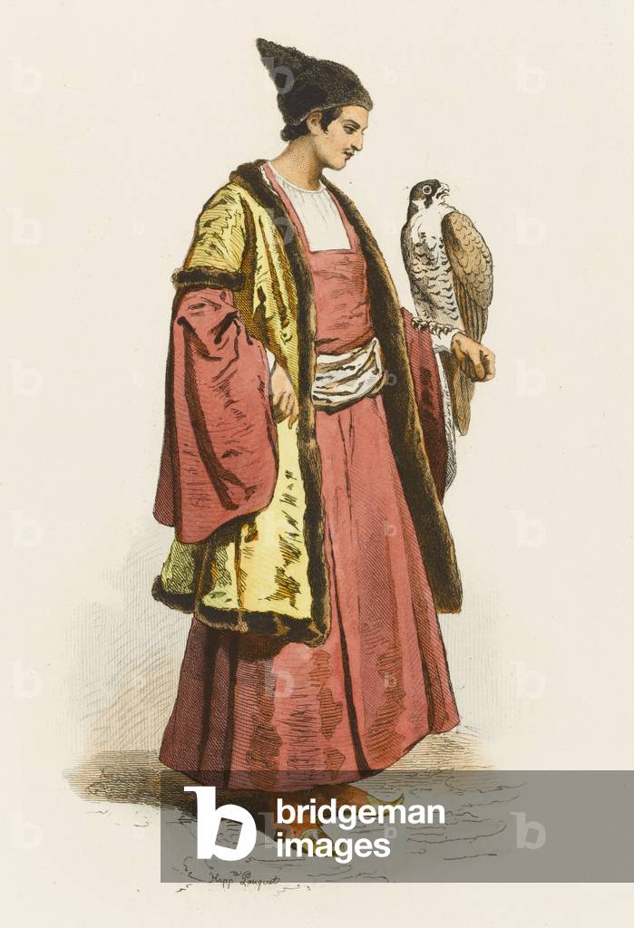 Immagine di Incisione "FALCONIERE CIRCASSO" 1801 di Hippolyte Louis Pauquet