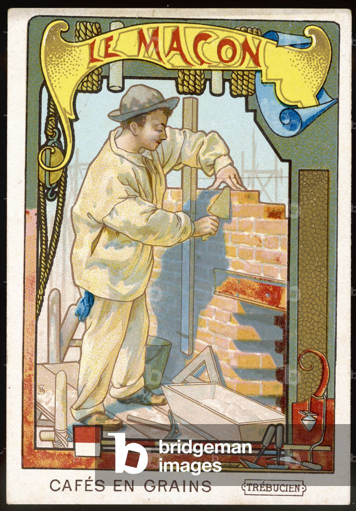 Immagine di Stampa "Muratore (serie)" 1900