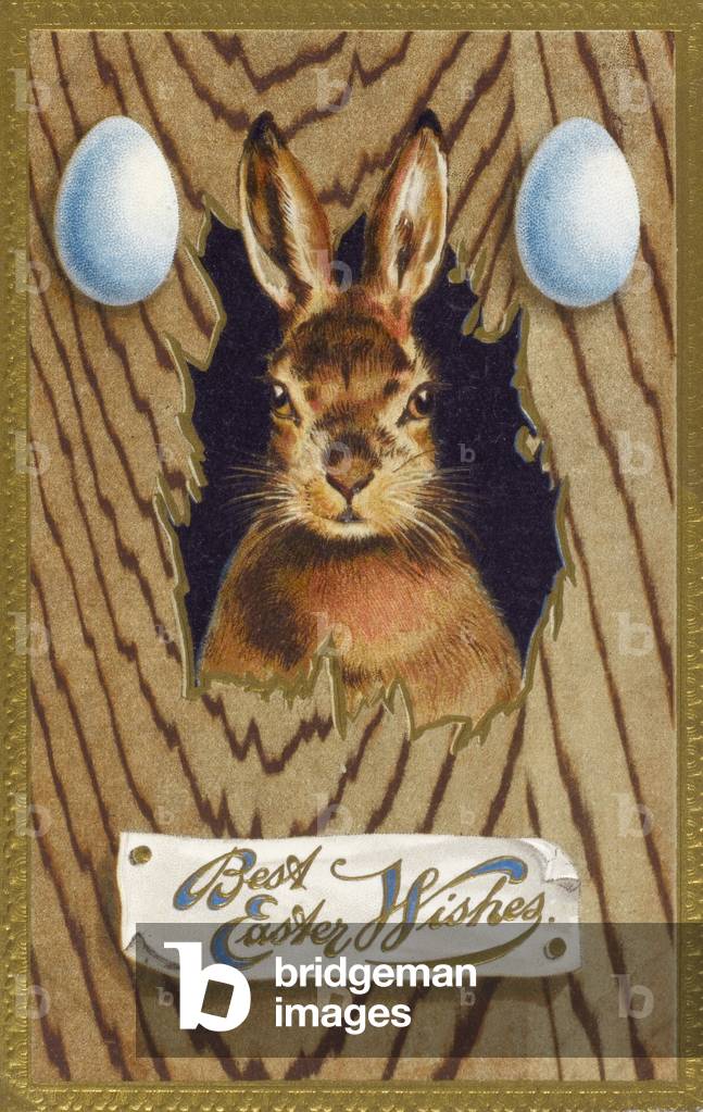 Coniglietto pasquale con due uova di Pasqua